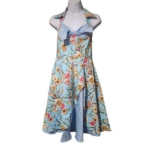Floral Blue Dress‎
